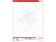 San Angelo Wall Map Zip Code Red Line Style 2022